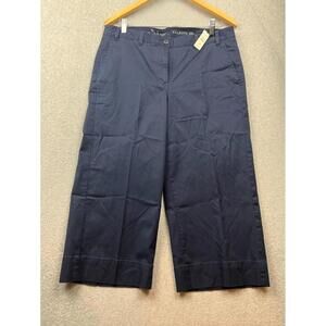 Talbots The Deck Cropped Pants Women Petites Size 12 P Classic Casual Slacks New